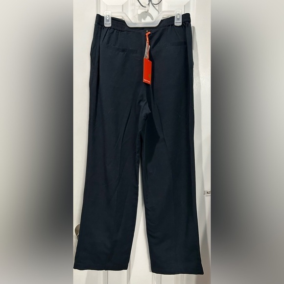 NWT Hearts Of Palm Linen Infused Wide Leg Pants Sz 8 Navy Business Casual Women - Picture 2 of 7